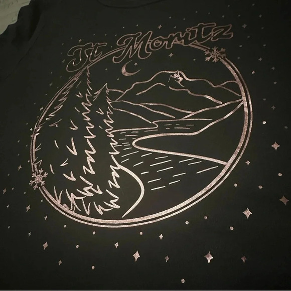 Anthropologie Sol Angeles L St Moritz Graphic Tee Copper Vintage Inspired - Picture 7 of 9